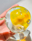 YELLOW SPACE AGE PAPERWEIGHT