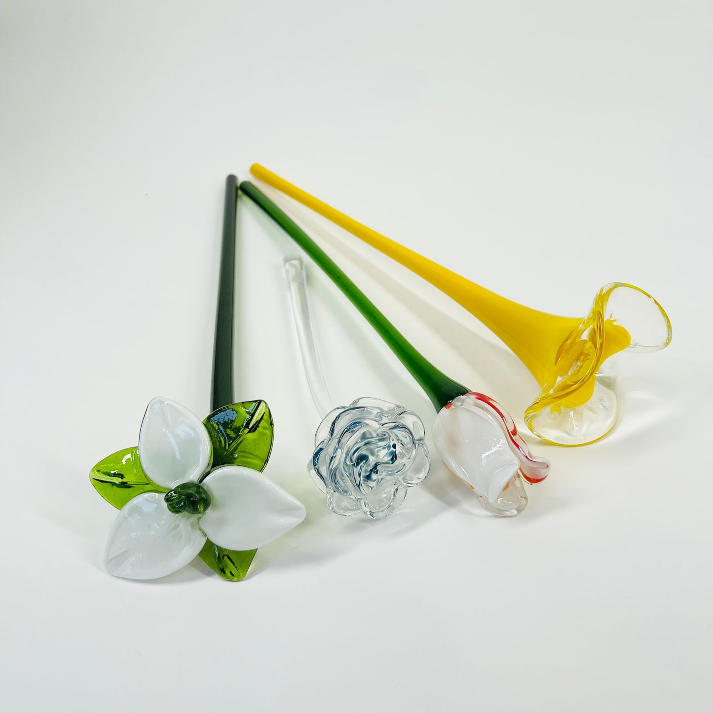 1970s MOUTH BLOWN CZECH GLASS FLOWER