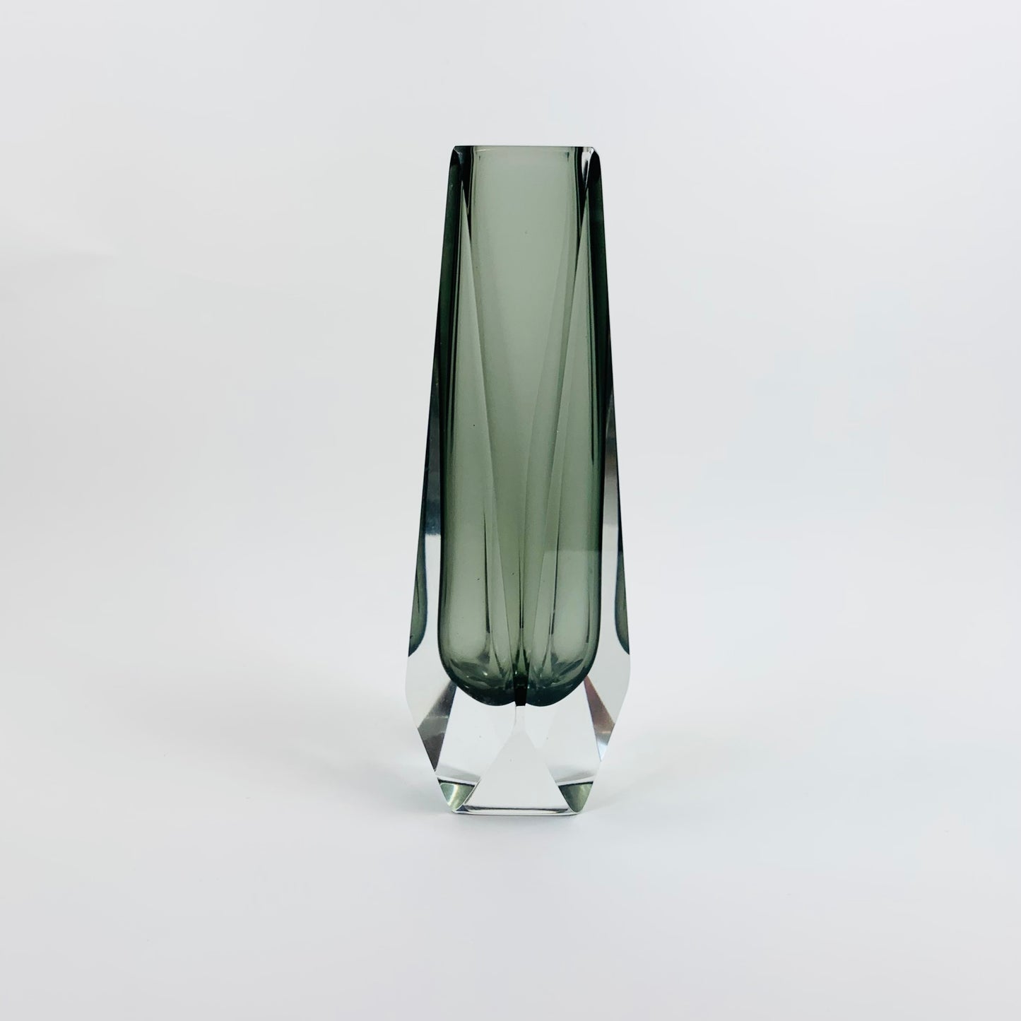 MCM GREY FACETED MANDRUZZATO VASE