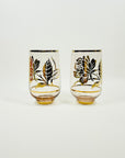 1950s PINK GOLD GILDED GLASS TUMBLERS