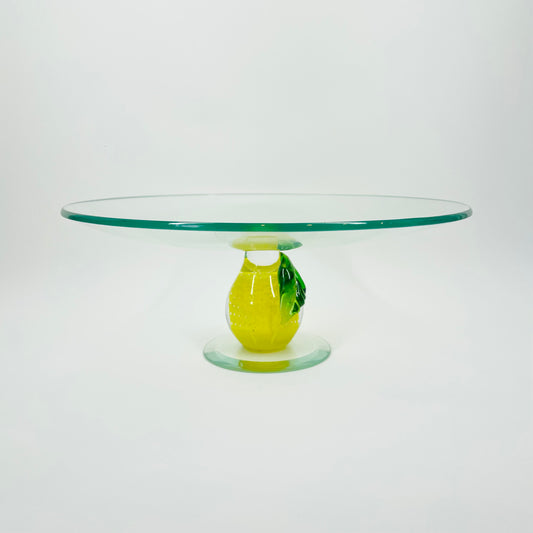 1980s LEMON STAND CAKE PLATE/BOWL