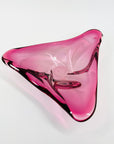 1950s MURANO PINK CRANBERRY GLASS TRIANGULAR PLATE