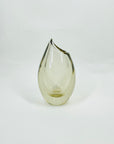 1960s HOLMEGAARD CITRINE AMBER GLASS SWUNG POSY VASE BY PER LUTKEN