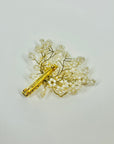 1960s HANDMADE SEED PEARL BOUQUET BROOCH