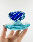 1930s MURANO COBALT BLUE TWIST SOMMERSO GLASS JAR