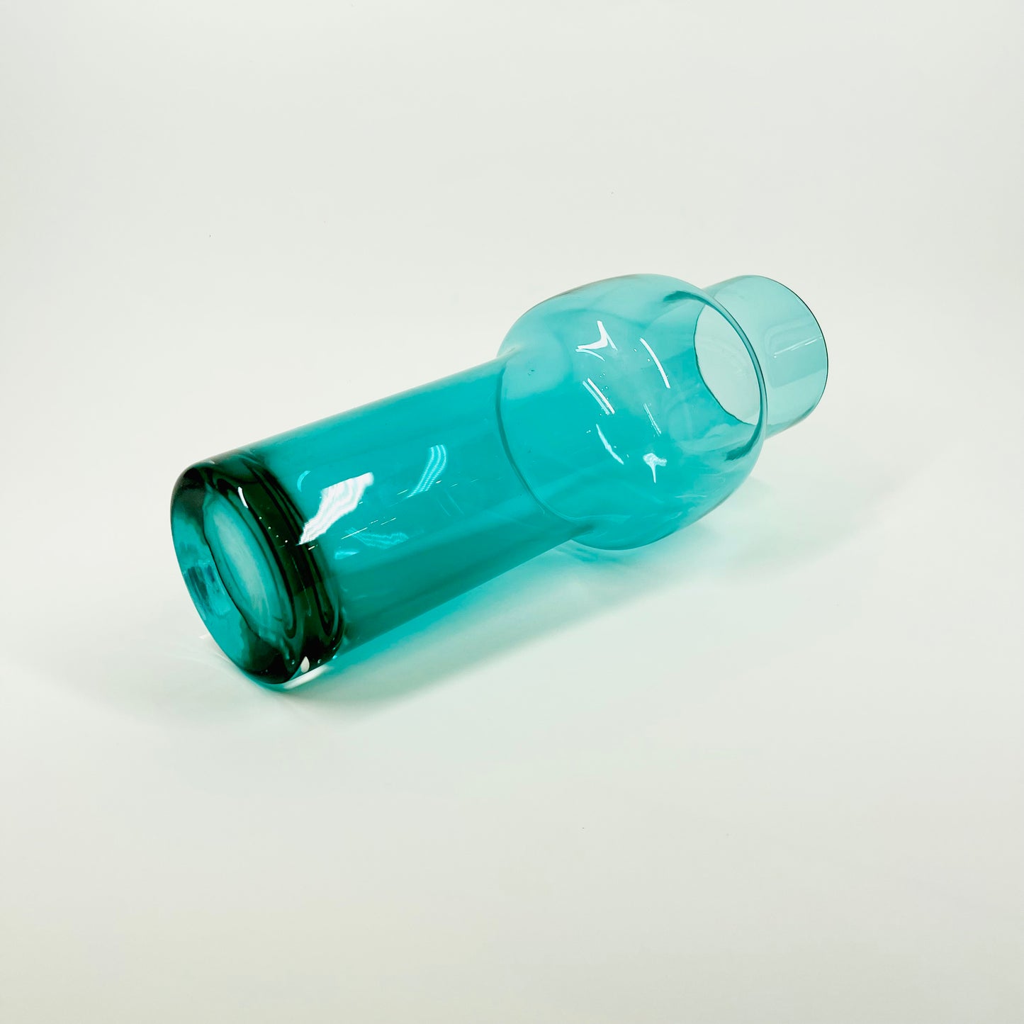 1960s SWEDISH ASEDA TURQUOISE SOMMERSO GLASS VASE