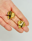1980s GROSSE GERMANY GOLD PLATED HEART DIAMANTÉ   NECKLACE EARRINGS BANGLE SUITE