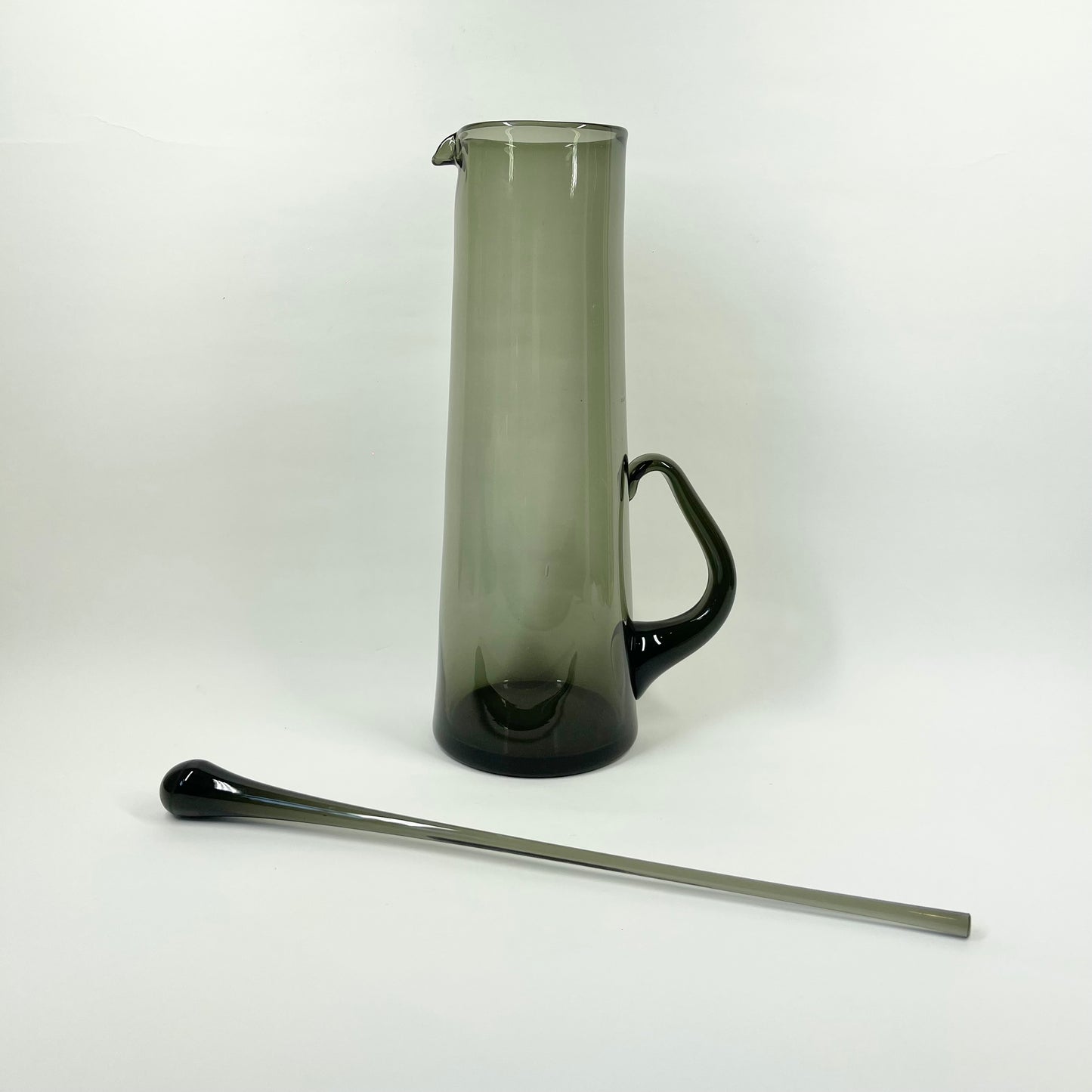 1950s POLISH GREY GLASS JUG SET