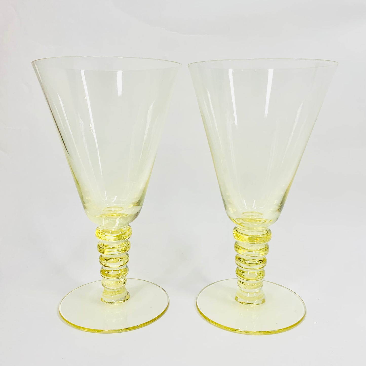 CITRINE FOOTED WINE GLASSES