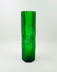 1970s OTK GREEN JAPANESE BARK GLASS VASE
