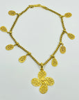 1995 CHANEL ARABESQUE LIMITED EDITION GOLD PLATED LOGO CHARM NECKLACE