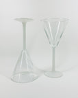1950s LUMINARC WHITE STEM WINE GLASSES