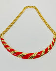 80s BARCS RED ENAMEL NECKLACE SUITE