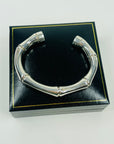 SIGNED 1990s TOM FORD GUCCI STERLING SILVER BAMBOO CUFF