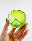 1980s CHINESE GREEN SATIN GLASS MINI BOWL BY TITTOT