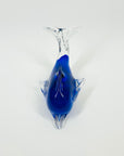 1980s CZECH BLUE GLASS DOLPHIN