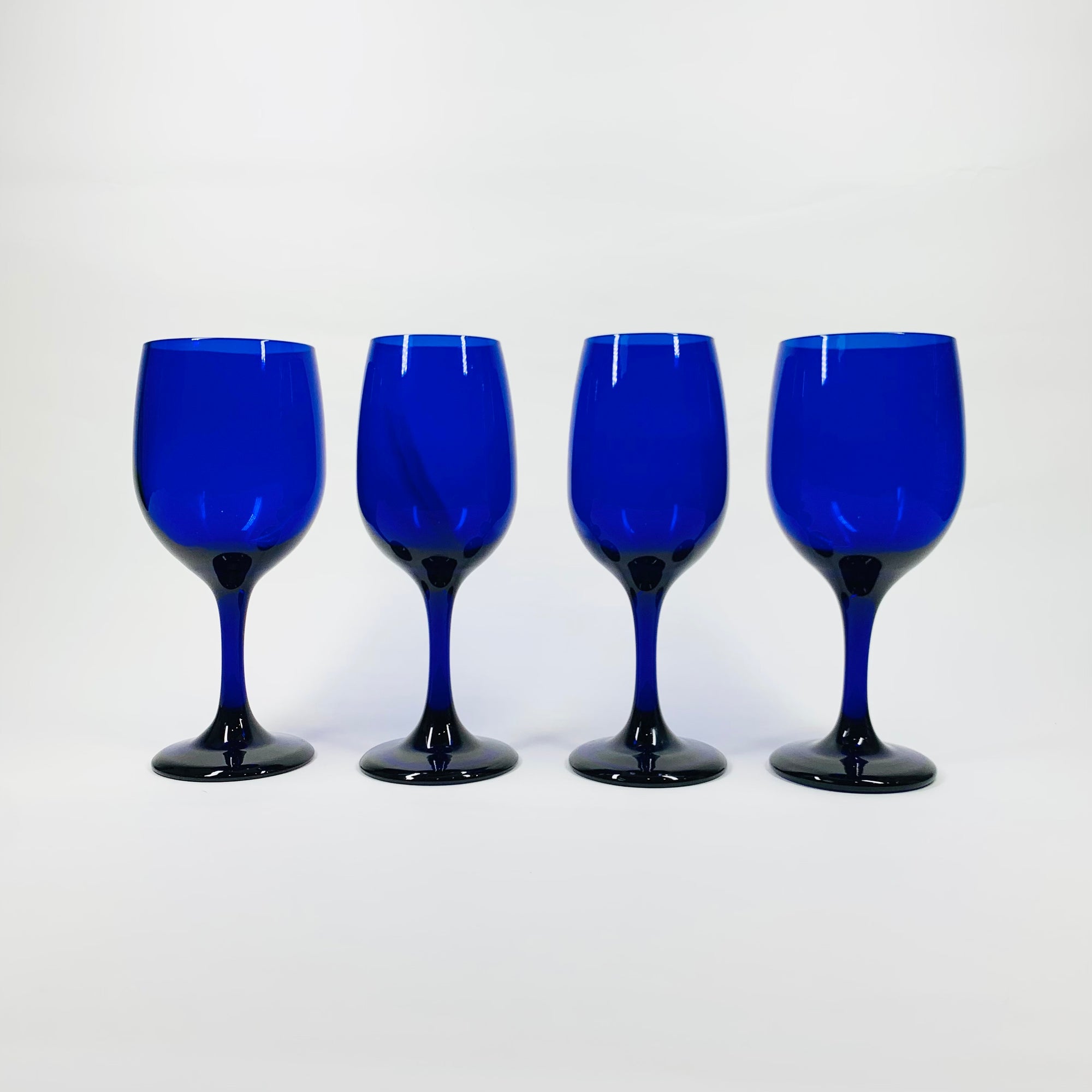 BLUE LIBBEY WINE GLASSES
