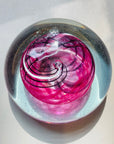 PINK SWIRLS ABSTRACT PEBBLE PAPERWEIGHT
