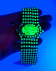 VICTORIAN STYLE URANIUM GLASS BRACELET