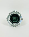 1960s DARK GREY SOMMERSO DIAMOND FACETED GLASS BOWL