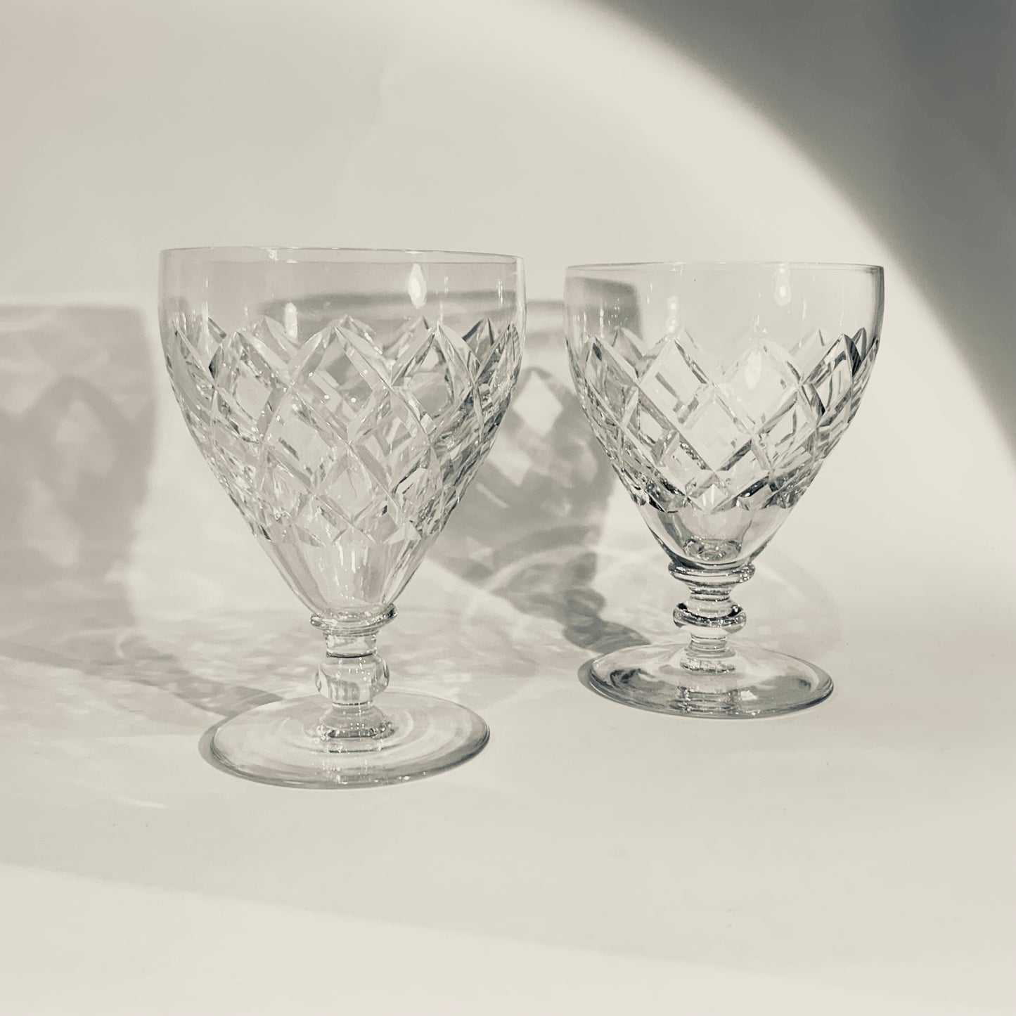 ANTIQUE CUT SCOTTISH CRYSTAL GLASSES