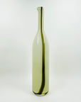 1980s MURANO CASED BUTTERSCOTCH LATTICINO BOTTLE VASE