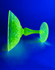 ANTIQUE URANIUM GLASS COMPORT