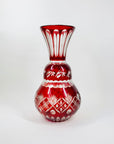 RED BOHEMIAN CRYSTAL VASE