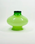 1960s CASED LIME GREEN GLASS POSY VASE