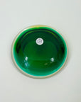 1940s GREEN GOLD AMBER MURANO FLAVIO POLI SOMMERSO GLASS MINI BOWL