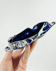 1950s MURANO COBALT BLUE SOMMERSO TREFOIL BOWL/ASHTRAY