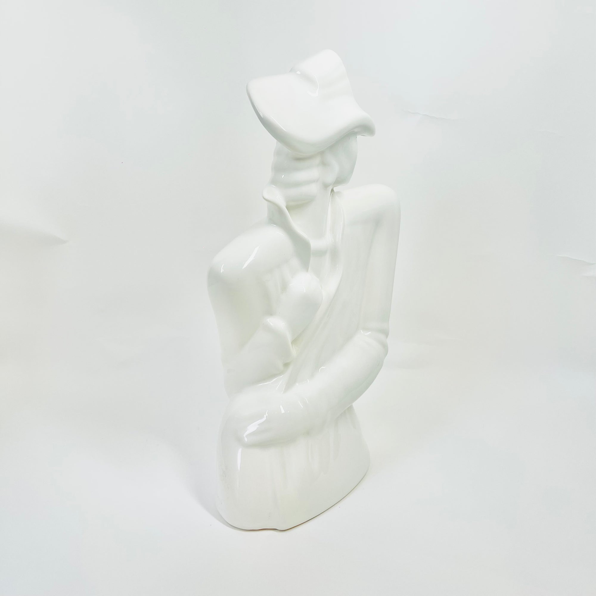 1980s WHITE PORCELAIN MINI MANNEQUIN FIGURINE