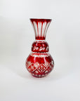 RED BOHEMIAN CRYSTAL VASE