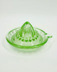 ANTIQUE GREEN DEPRESSION URANIUM GLASS JUICER
