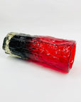 WHITEFRIARS RED LAVA BARK GLASS VASE