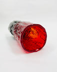 WHITEFRIARS RED LAVA BARK GLASS VASE