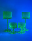 ART DECO URANIUM GLASS COUPE