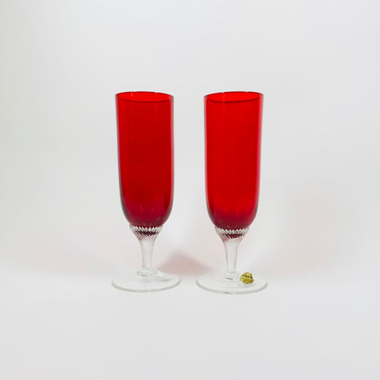 RUBY CHAMPAGNE FLUTES