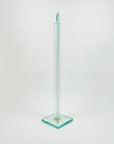 1980s PANELLED GLASS FOOTED VASE