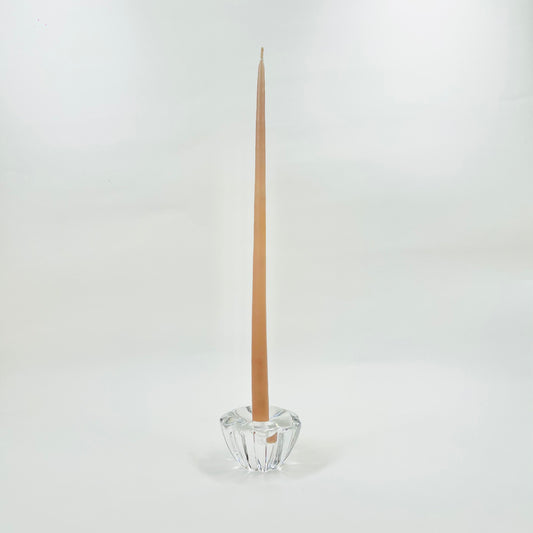 1970s ORREFORS FLOWER GLASS CANDLE HOLDER