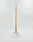 1970s ORREFORS FLOWER GLASS CANDLE HOLDER