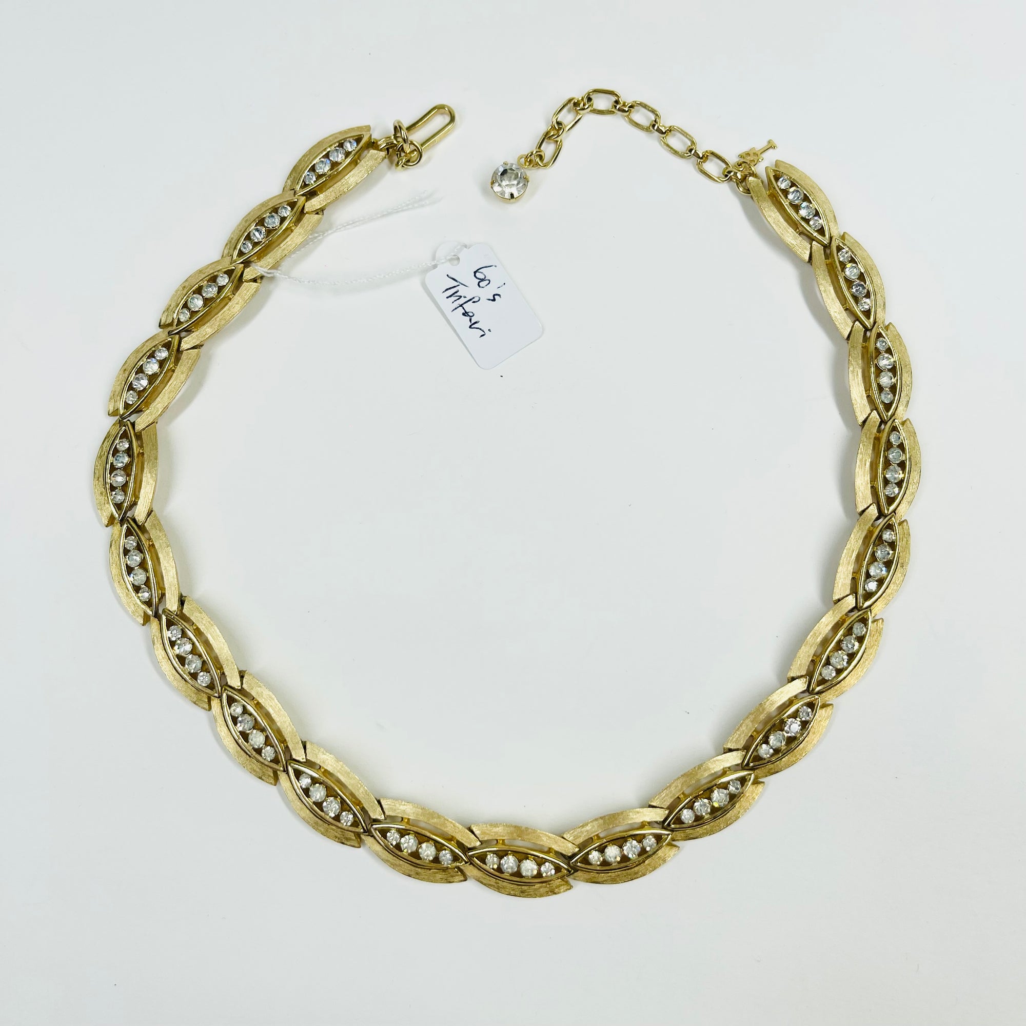 1960s TRIFARI DIAMANTÉ STATEMENT NECKLACE