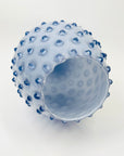 1940s EMPOLI CASED LAVENDER PURPLE HOBNAIL GLASS BRANDY BALLOON VASE