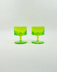 ART DECO URANIUM GLASS COUPE