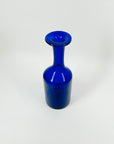 ANTIQUE MOUTH BLOWN COBALT BLUE BOTTLE VASE