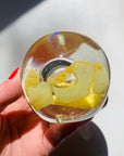 YELLOW SPACE AGE PAPERWEIGHT