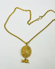 1980s CHANEL CC LOGO HORSE MEDALLION NECKLACE/BELT