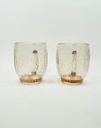 1940s PINK DEPRESSION GLASS BEER TANKARD/MUG WITH CHINESE GARDEN THEME
