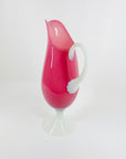 ANTIQUE FRENCH CRANBERRY/PINK OPALINE GLASS JUG