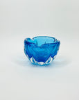 1950s TURQUOISE BLUE MURANO PINCHED BOWL